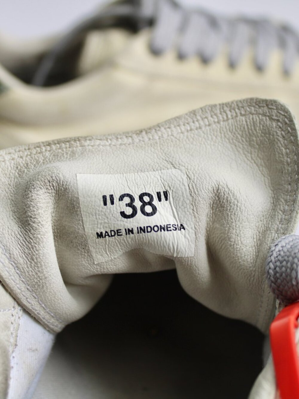 Off-White 'White Black' Striped Vulcanized Sneakers 2013 Size 38 / 7.5 US - Picture 6 of 12